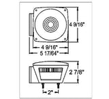 Square Combination Trailer Light, Stop/Turn/Tail/Reflex